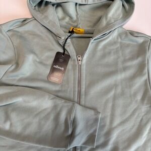 ALLBIRDS Mens XL Bark Grey Anytime Full Zip Hooded Sweatshirt Organic Cotton NEW
